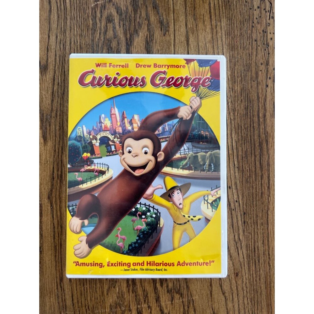 Curious George DVD 2006 Family Movie Will Ferrell Drew Barrymore Pre-Owned
